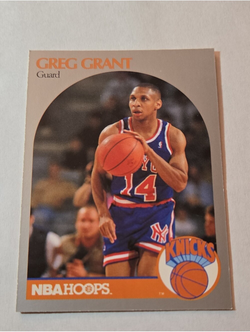 1990-91 NBA Hoops - Greg Grant #421 Position on Front (RC)